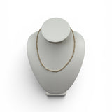 17" CHOKER BEADED - HOPE UNWRITTEN GOLD 3MM