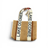 Lake Oconee Tote | Natural/Ivory/Navy