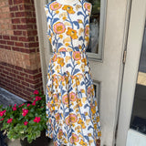 Sleeveless Piped Maxi | Poppy Marigold