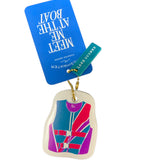 Custom Your City Floating Keychain  Jade Green / 90s Lifejacket