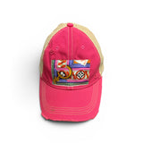 Distressed Designer Scarf Baseball Hat
