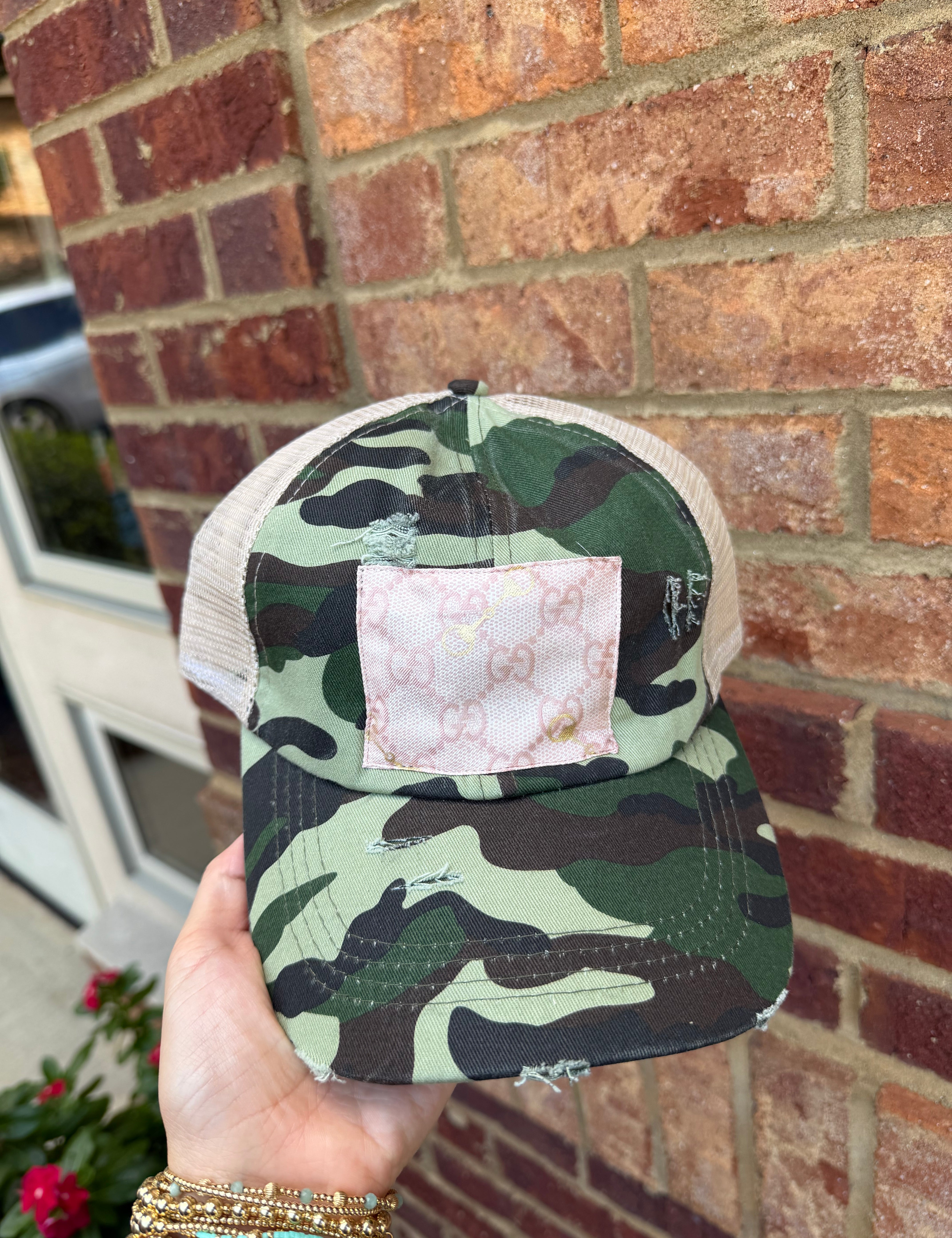 Distressed Designer Scarf Baseball Hat