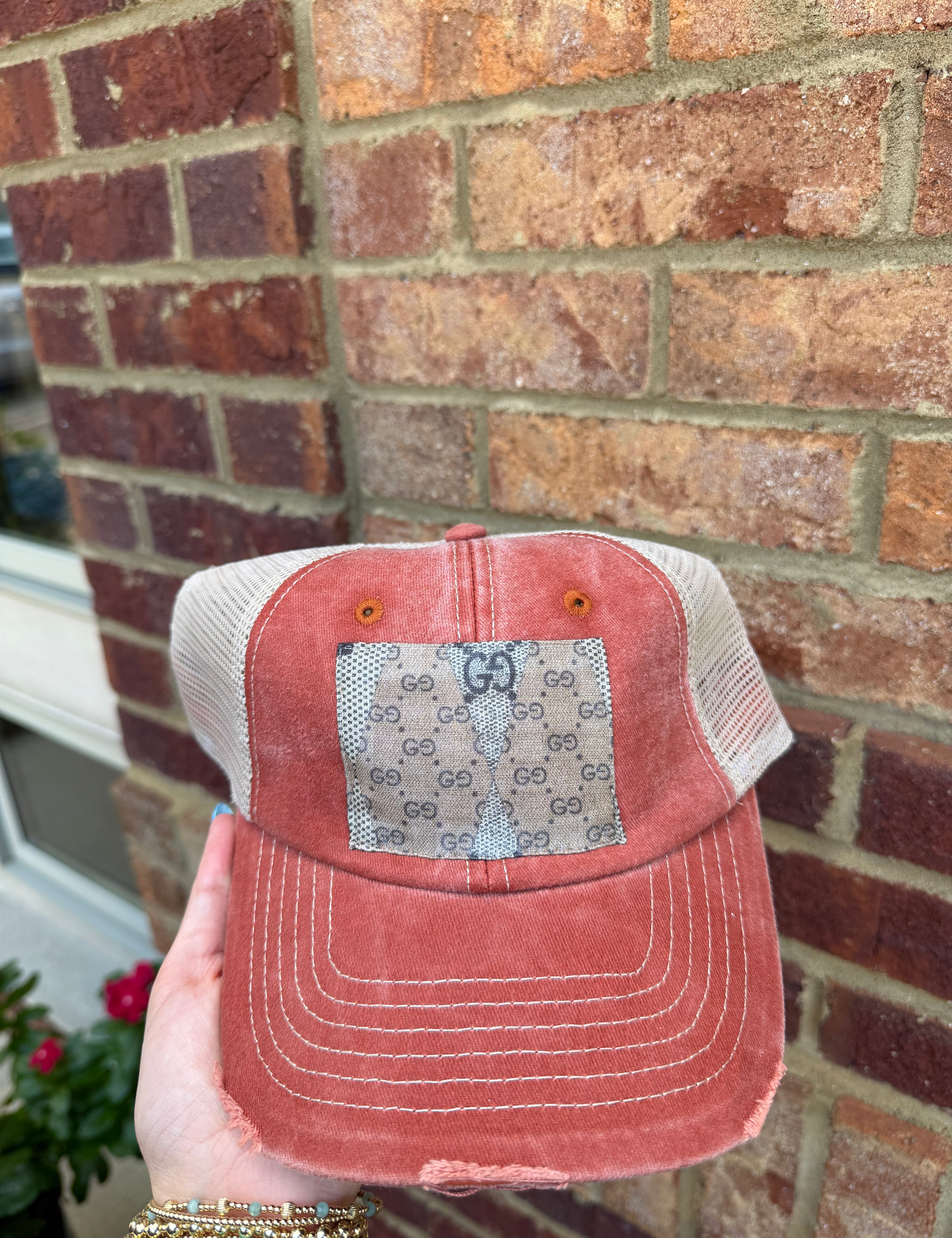 Distressed Designer Scarf Baseball Hat