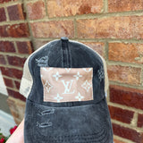 Distressed Designer Scarf Baseball Hat