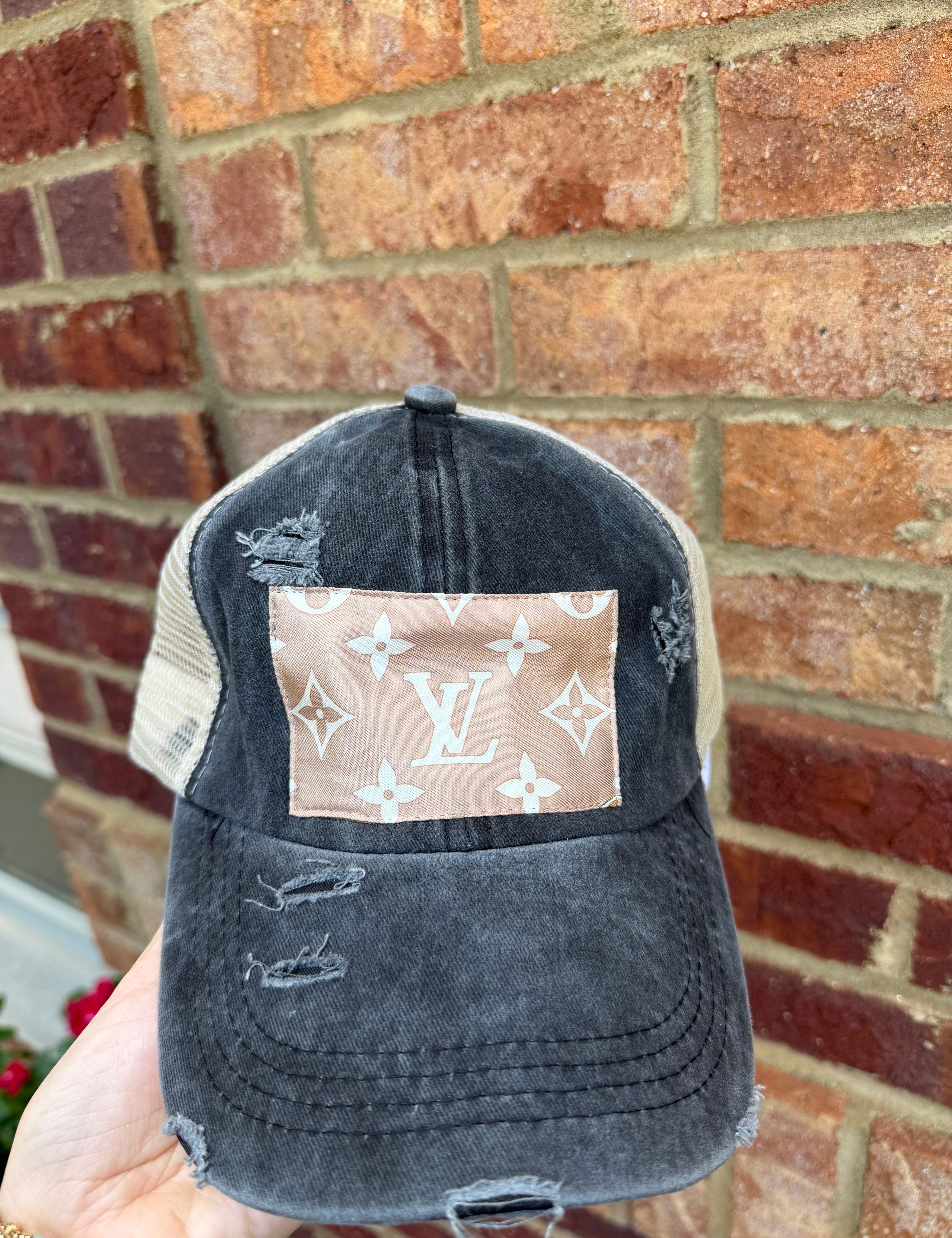 Distressed Designer Scarf Baseball Hat