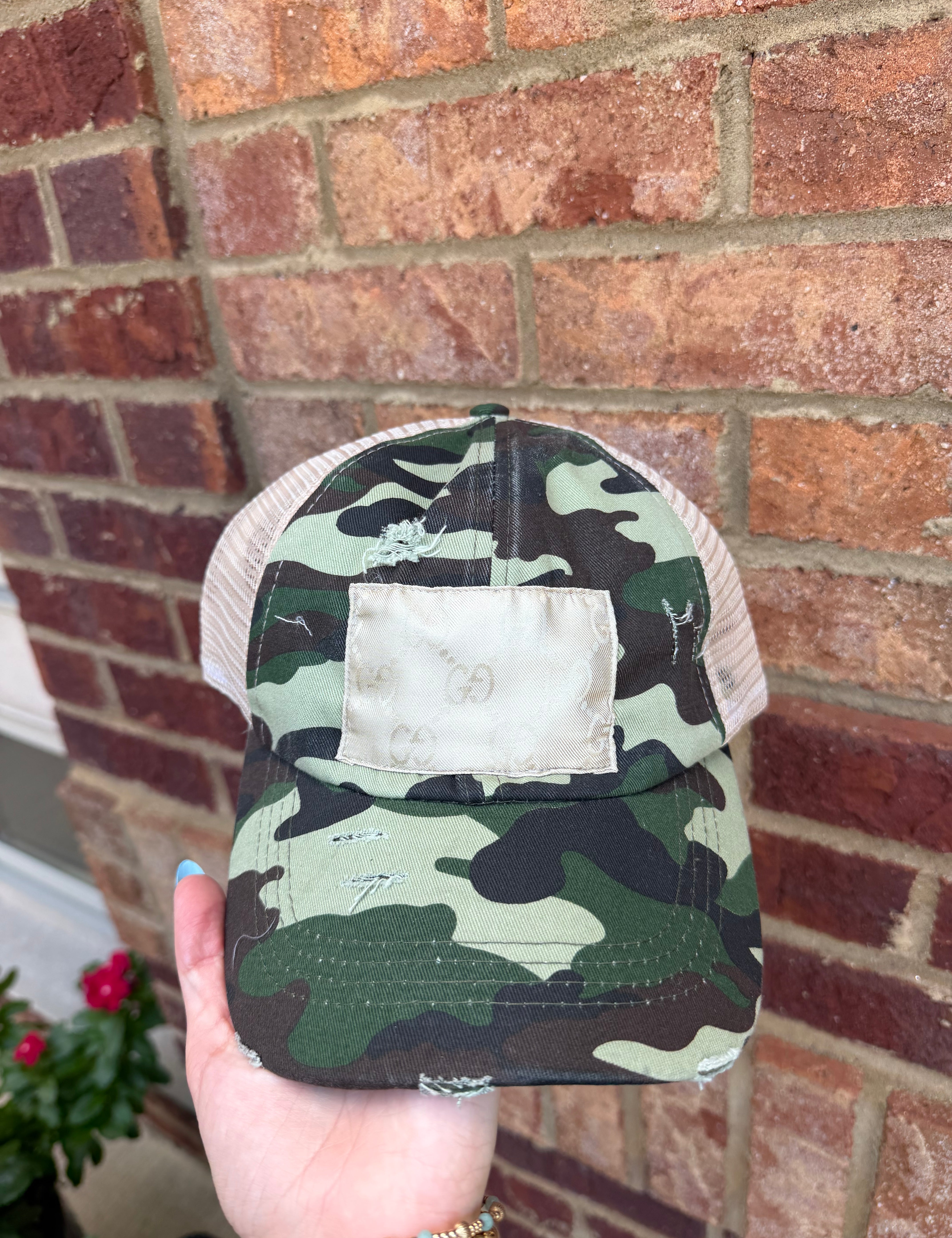 Distressed Designer Scarf Baseball Hat