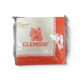Clemson Linen Coral Border Cocktail Napkin