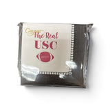 South Carolina USC Linen Black Border Cocktail Napkin