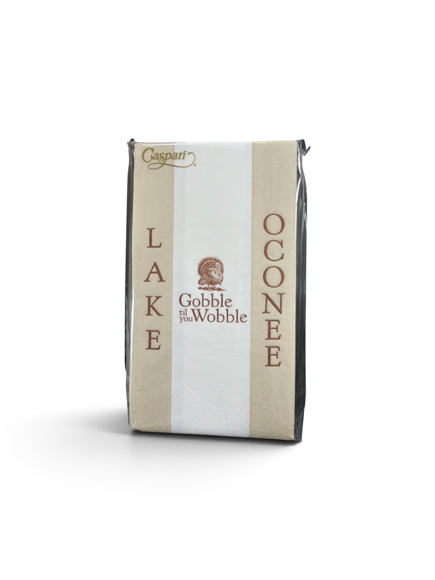 a white and brown package