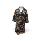 a zebra print coat on a mannequin
