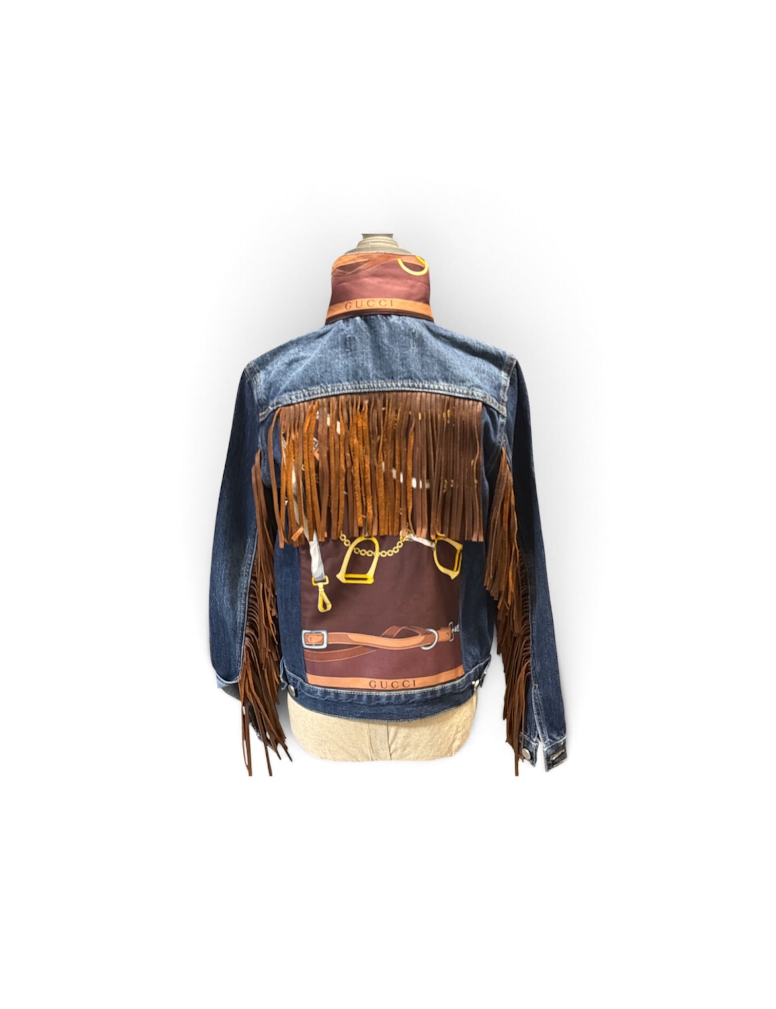 a jacket with fringes on it