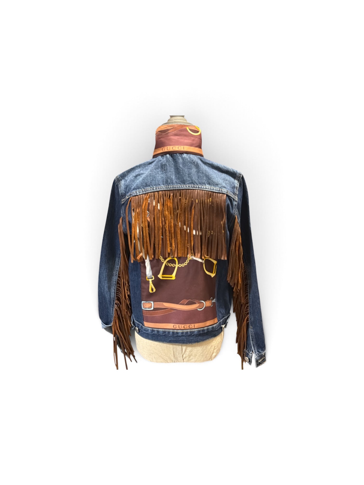 a jacket with fringes on it