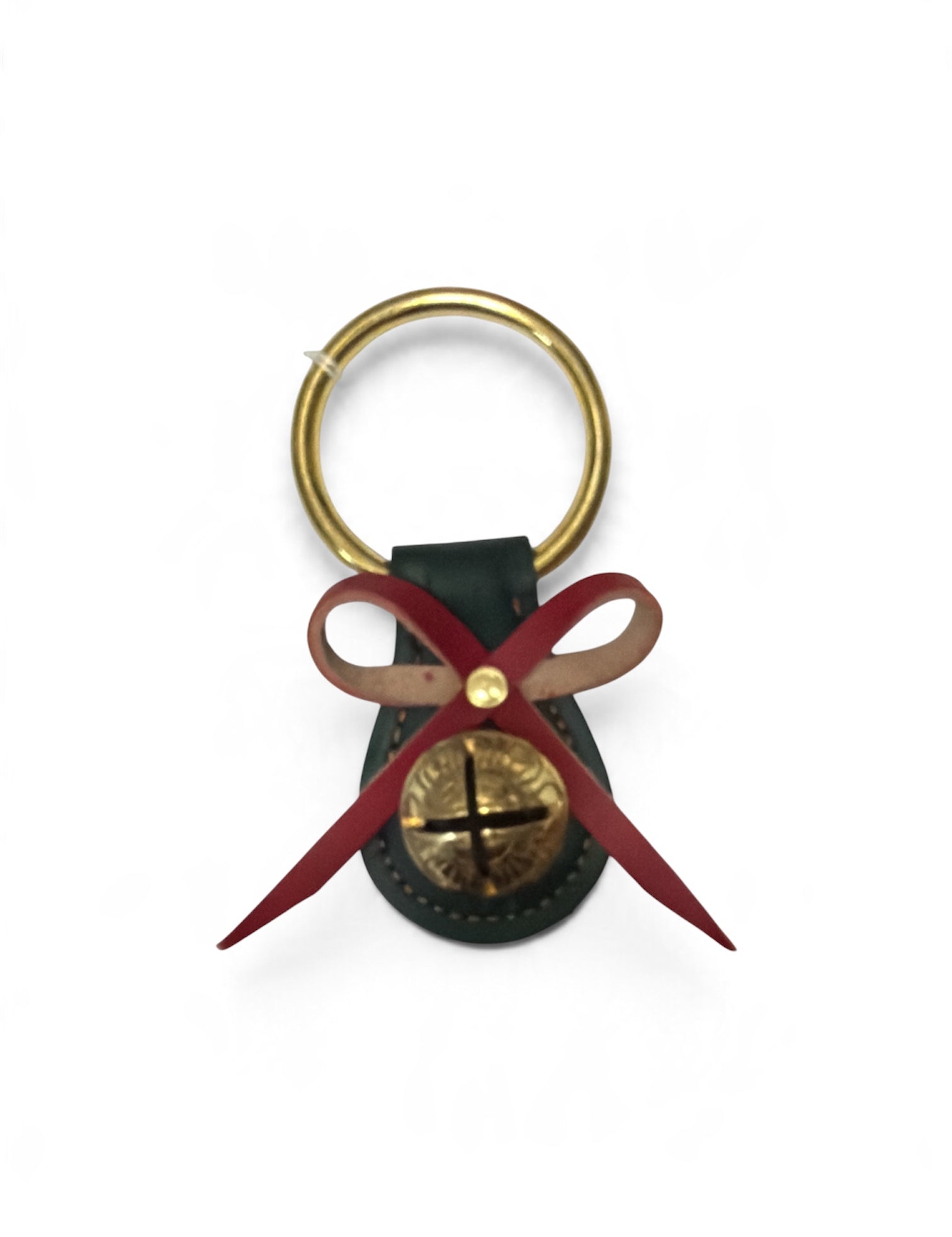 a key chain with a bow