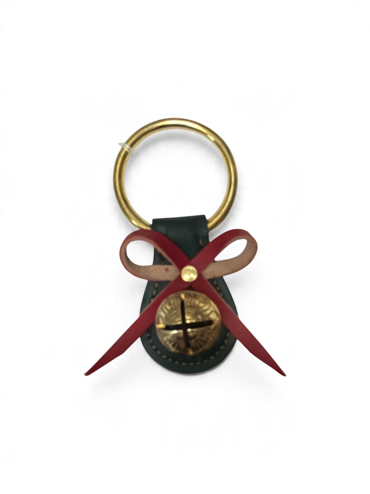 a key chain with a bow