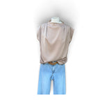 a mannequin with a shirt and jeans