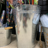 Galvanized French Market Flower Bucket