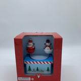 Music Box Dancing Santa and Snowman