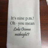 9 PM Lake Oconee Midnight Dishtowel
