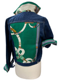 H Green Equestrian Denim Jacket | XSmall