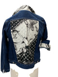 LV Black and White Butterfly Denim Jacket | XSmall