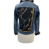 H Dechaines Black Denim Jacket | Small