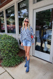 Porto Popover Navy Stripe