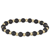 Grateful Pattern 6mm Bead Bracelet- Hematite