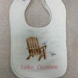 Lake Oconee Adirondack Chair Bib Pink