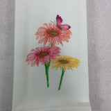 Three Zinnias w/Butterfly No Words