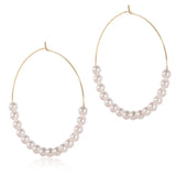 Beaded Bliss 1.75" Hoop- 6MM Pearl