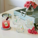 Mahjong Tiles Set of 4 Double Old Fashioned Glasses