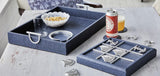 Capri Faux Grasscloth Signature Coaster Set