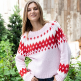 Jaxon Fair Isle Raglan Chunky Sweater-Wooden Ships-K57Y2W753-ARCTIC-PINK-RED