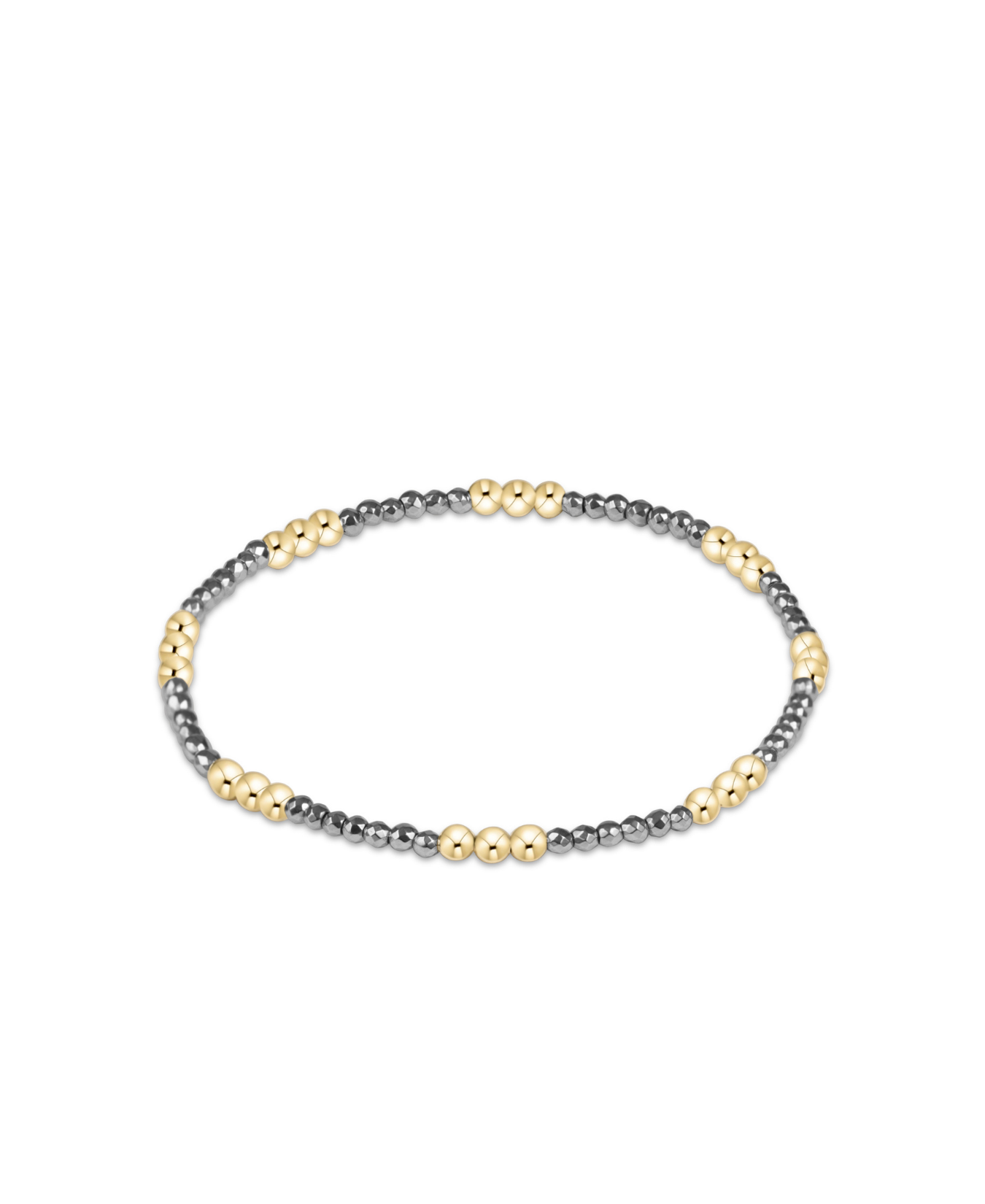 Joy Silver Faceted Hematite 2mm Bracelet-E Newton-BJOYSILFHEM2