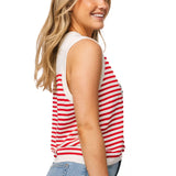 Licensed UGA Mascot Striped Knit Tank
