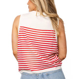 Licensed UGA Mascot Striped Knit Tank