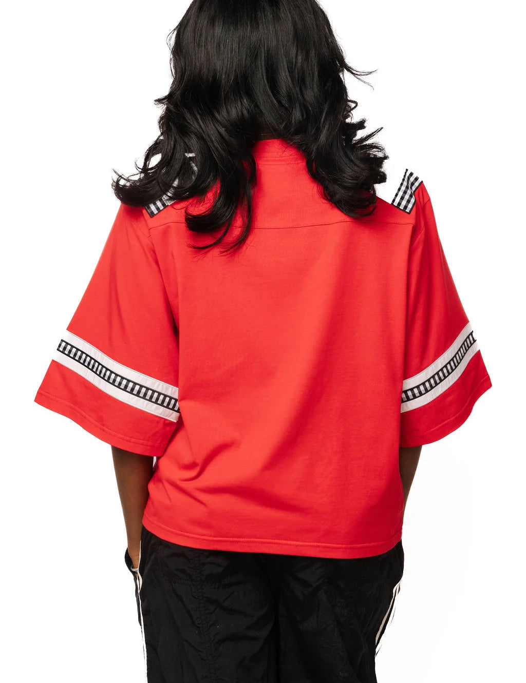 Licensed UGA Oversized Gingham Jersey Tee