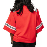 Licensed UGA Oversized Gingham Jersey Tee
