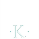 Paper Linen Boxed Guest Towel - Antique Initial in Robin's Egg Blue