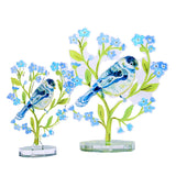 Acrylic Chicakade and Forget-Me-Nots