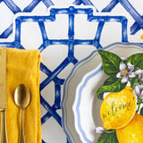 Die-Cut Blue Bamboo Placemat | 12 Sheets