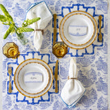 Die-Cut Blue Bamboo Placemat | 12 Sheets