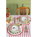 Red Linen Stripe Runner | 20" x 25'