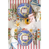 Red Linen Stripe Runner | 20" x 25'