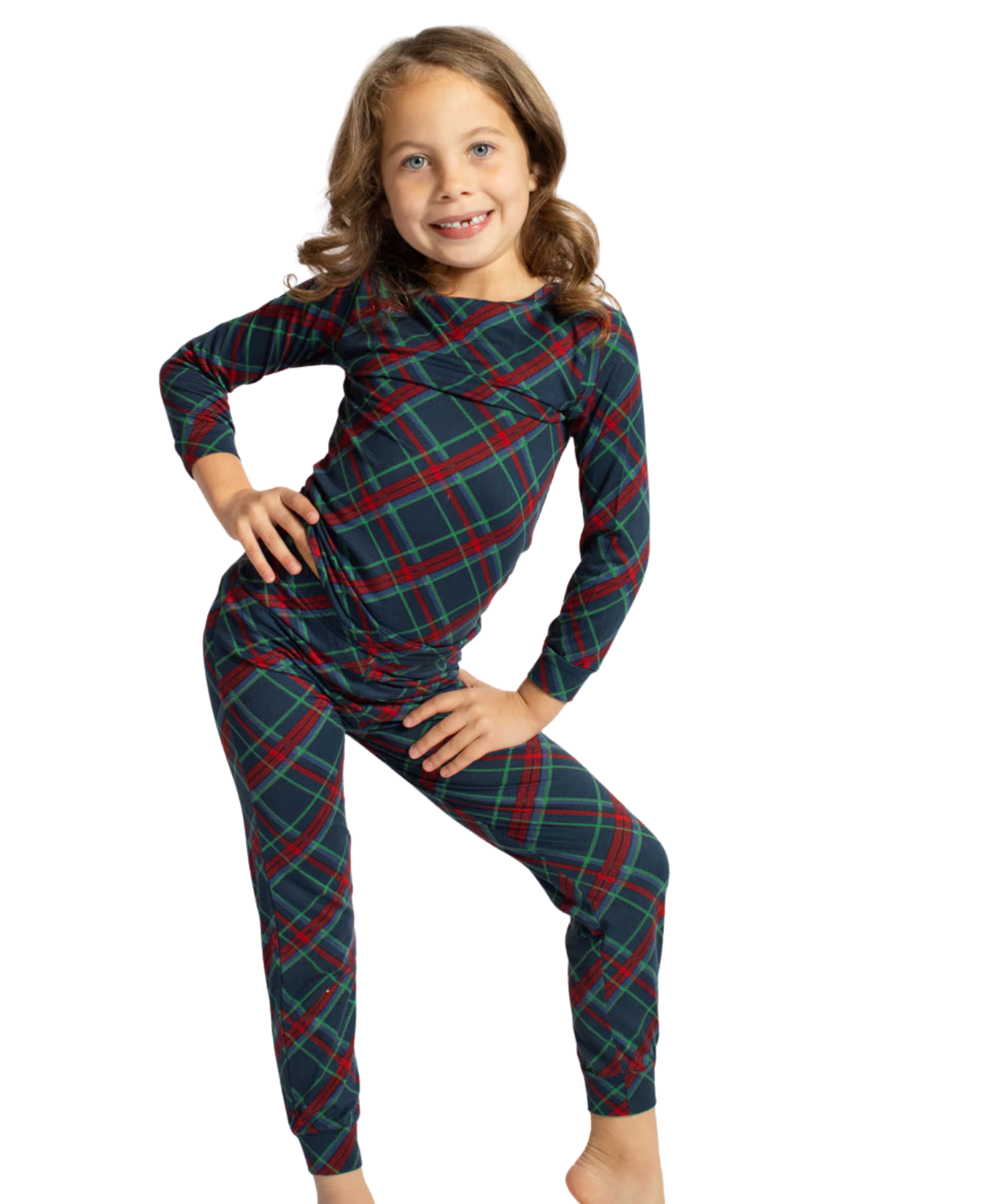 Kid's Layton Plaid Long Sleeve Pajamas Set of 2_The Royal Standard_273260882