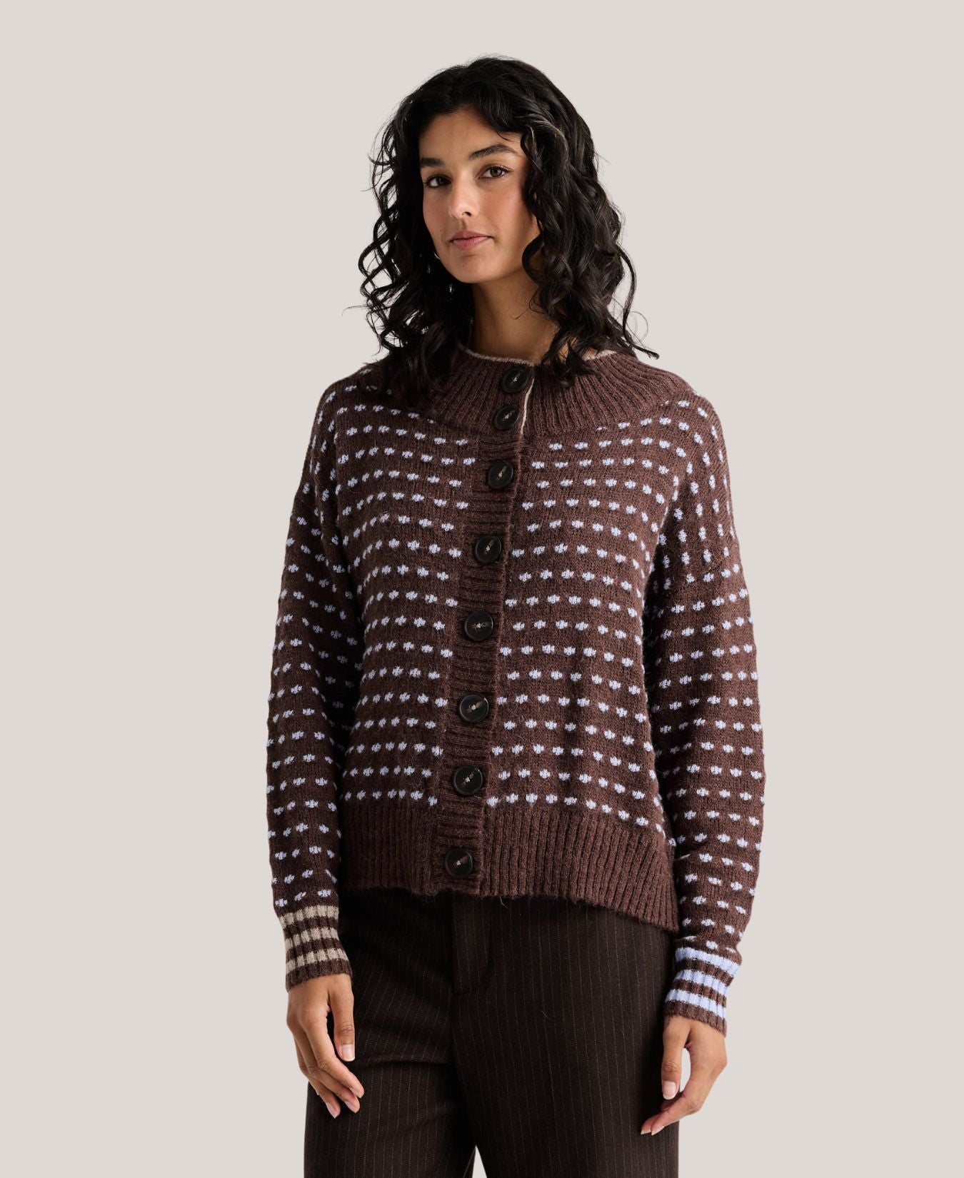 Knit Cardigan-Chocolate-Zaket&Plover-ZP8541U