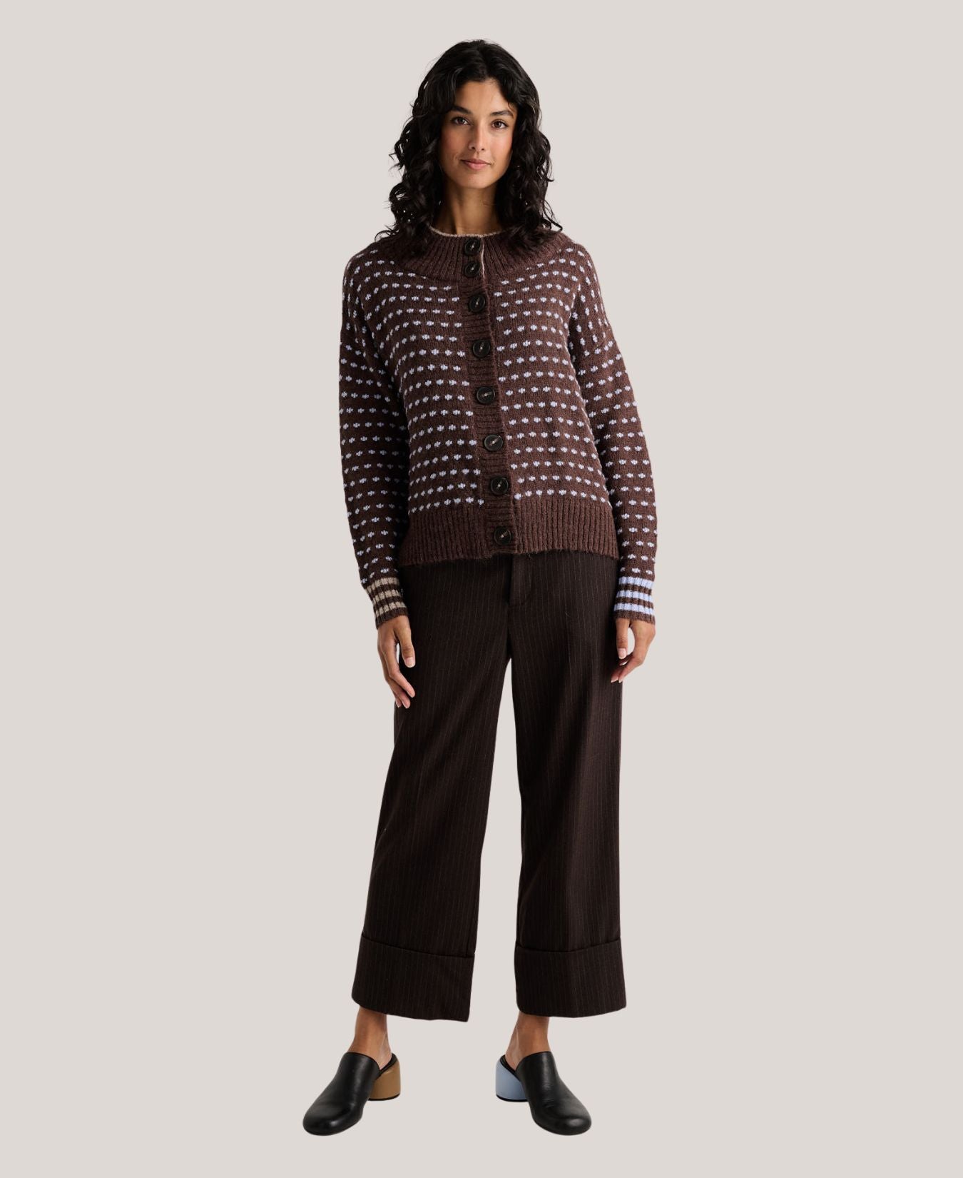 Knit Cardigan-Chocolate-Zaket&Plover-ZP8541U