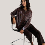 Knit Cardigan-Chocolate-Zaket&Plover-ZP8541U