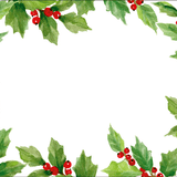 Holly Adhesive Gift Label