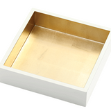 Lacquer Luncheon Napkin Holder - Ivory/Gold